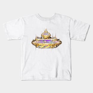 Fractal Floating Golden Palace Kids T-Shirt